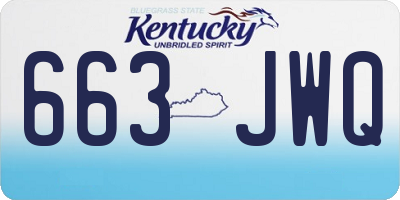 KY license plate 663JWQ