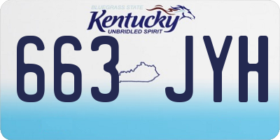 KY license plate 663JYH