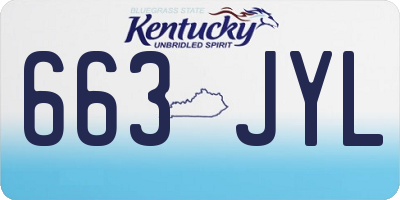 KY license plate 663JYL
