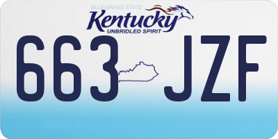 KY license plate 663JZF