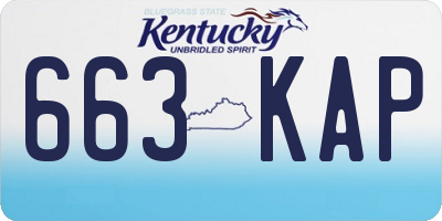 KY license plate 663KAP