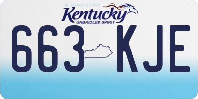 KY license plate 663KJE