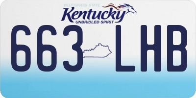 KY license plate 663LHB