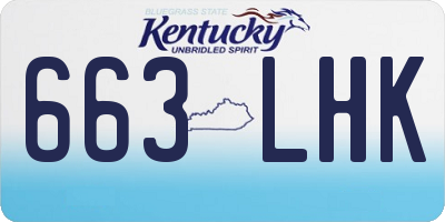 KY license plate 663LHK