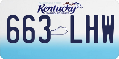 KY license plate 663LHW