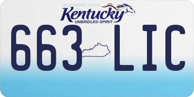KY license plate 663LIC