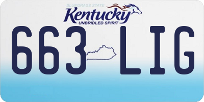 KY license plate 663LIG