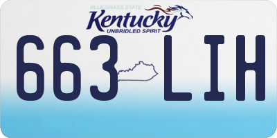 KY license plate 663LIH