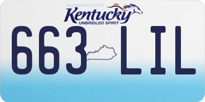 KY license plate 663LIL