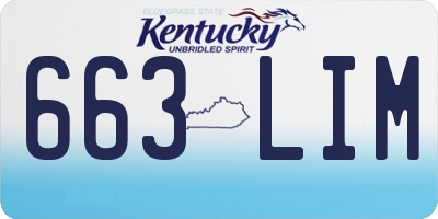 KY license plate 663LIM