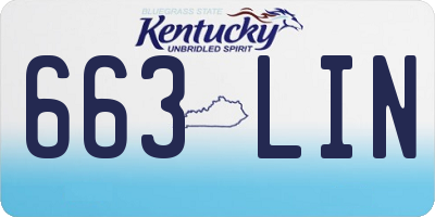 KY license plate 663LIN
