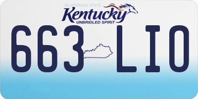 KY license plate 663LIO