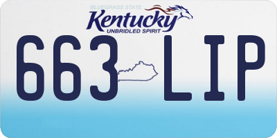 KY license plate 663LIP