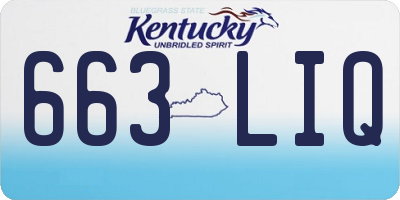 KY license plate 663LIQ