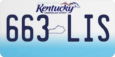KY license plate 663LIS