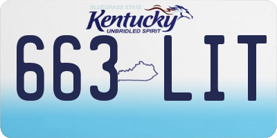 KY license plate 663LIT