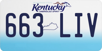 KY license plate 663LIV