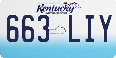 KY license plate 663LIY