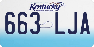 KY license plate 663LJA