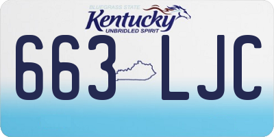 KY license plate 663LJC