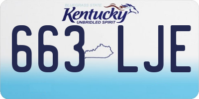 KY license plate 663LJE