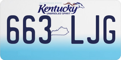 KY license plate 663LJG