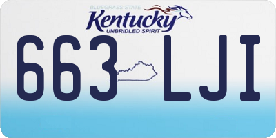 KY license plate 663LJI