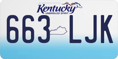 KY license plate 663LJK