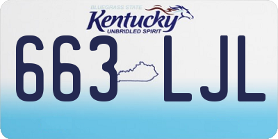 KY license plate 663LJL