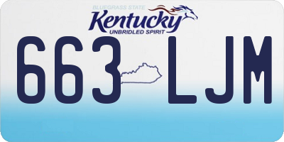 KY license plate 663LJM