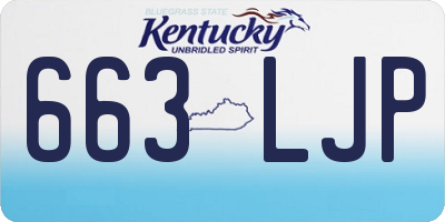 KY license plate 663LJP