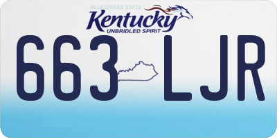 KY license plate 663LJR