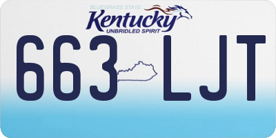 KY license plate 663LJT