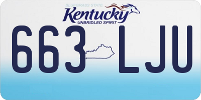 KY license plate 663LJU