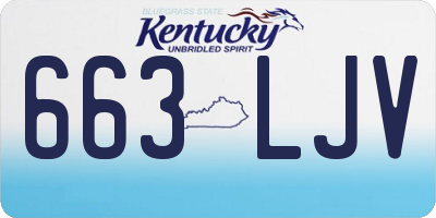 KY license plate 663LJV