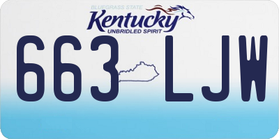 KY license plate 663LJW