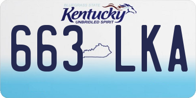 KY license plate 663LKA