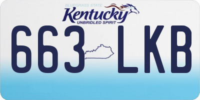 KY license plate 663LKB