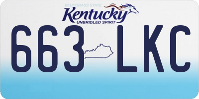 KY license plate 663LKC