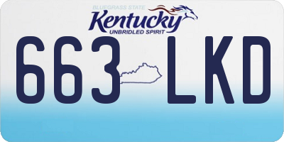 KY license plate 663LKD