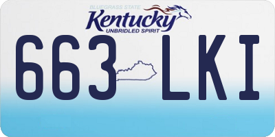 KY license plate 663LKI