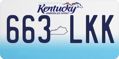 KY license plate 663LKK