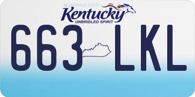 KY license plate 663LKL