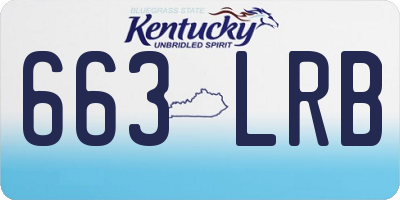 KY license plate 663LRB