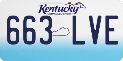 KY license plate 663LVE