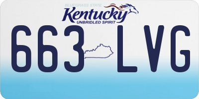 KY license plate 663LVG