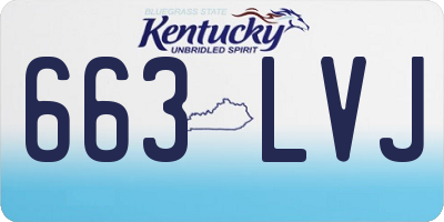 KY license plate 663LVJ