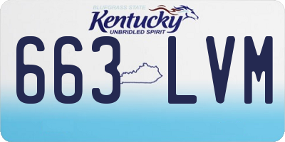 KY license plate 663LVM