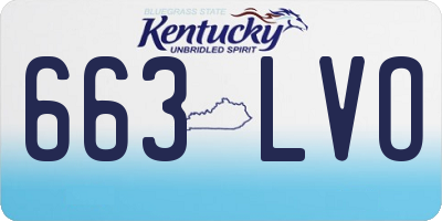 KY license plate 663LVO
