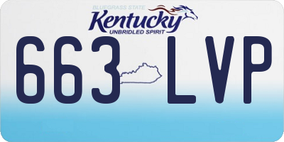 KY license plate 663LVP